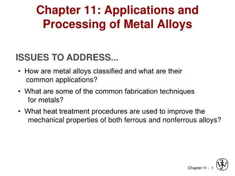 metal fabrication slideshare|Chapter 11: Applications and Processing of Metal Alloys.